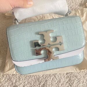 Tory Burch Small Eleanor Embossed Bag Women blue mist